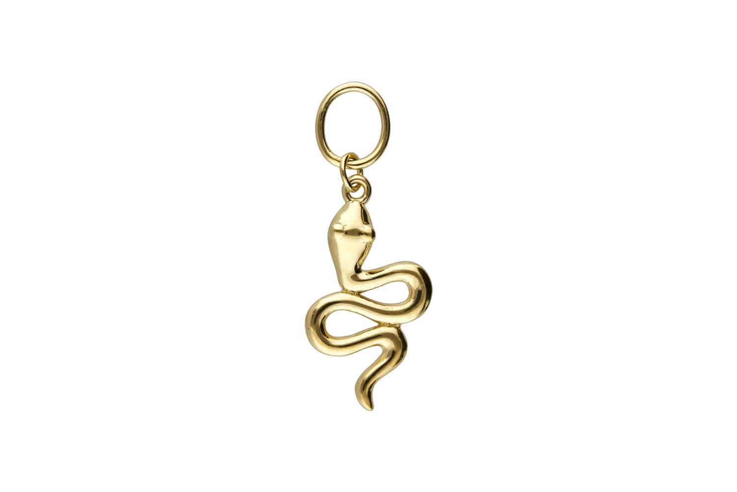 18 Karat Gold Anhänger für Clicker SCHLANGE von Piercingline